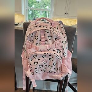 Matching bookbag and lunchbag, personalized with "Lucy"